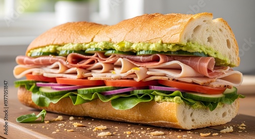 Submarine sandwich close up