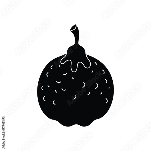 stinking toe fruit silhouette art