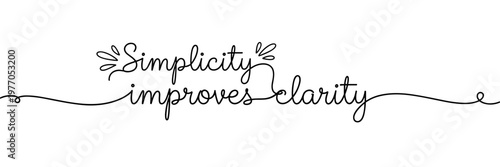 Handwritten script simplicity improves clarity centered on white, none editable stroke