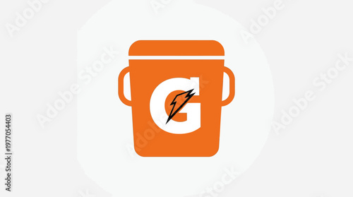 Orange Gatorade Cooler With G Logo