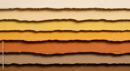 Abstract Paper Layers - Textured Torn Edges in Earthy Tones.