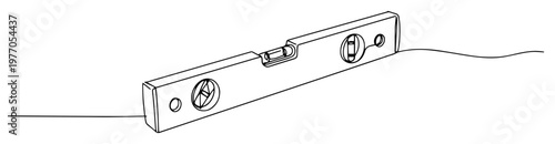 bubble level tool line icon vector illustration