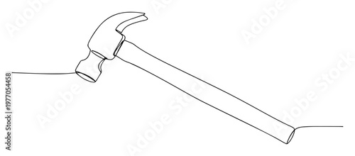 claw hammer line icon vector illustration