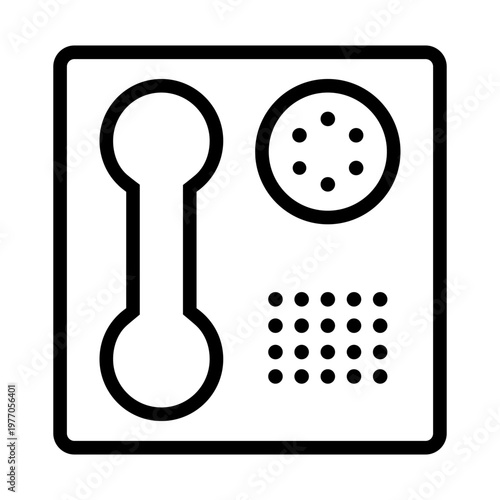 Telephone icon vector. Office telephone Illustration sign. Landline telephone symbol. Call logo.