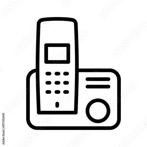 Telephone icon vector. Office telephone Illustration sign. Landline telephone symbol. Call logo.