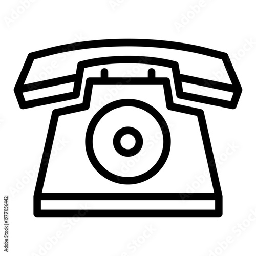 Telephone icon vector. Office telephone Illustration sign. Landline telephone symbol. Call logo.
