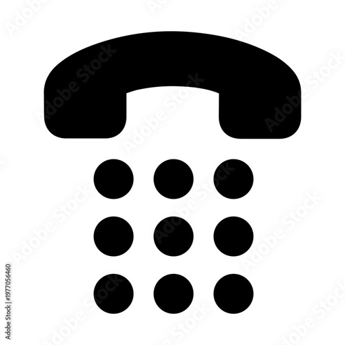 Telephone icon vector. Office telephone Illustration sign. Landline telephone symbol. Call logo.
