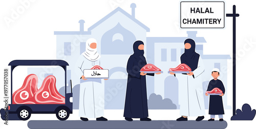 Halal meat transportation and delivery process