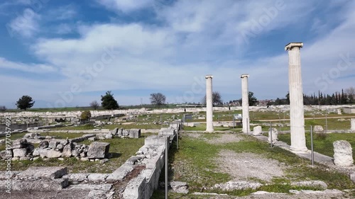 Ruins of Pella - capital city of Ancient Macedonian Empire, Central Macedonia, Greece