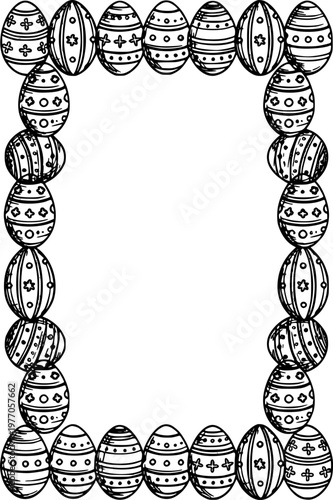 Easter eggs frame illustration