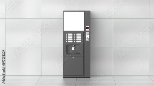 Black coffee vending machine indoors