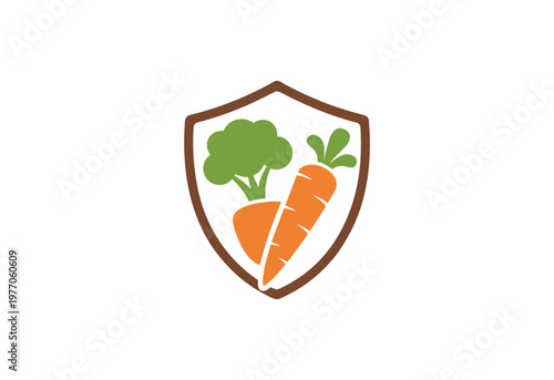 vegetable logo design concept for branding and identity.
