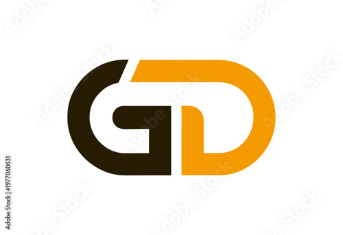 letter g and d logo design concept for branding and identity.