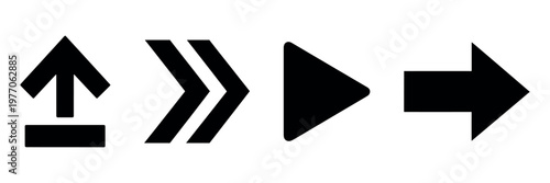 Pixelated directional arrow icons vector set