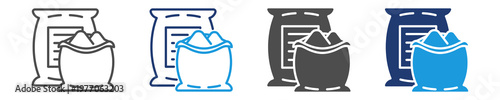 cement sack icon set multiple style