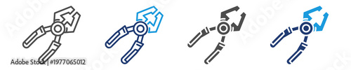 pliers icon set multiple style