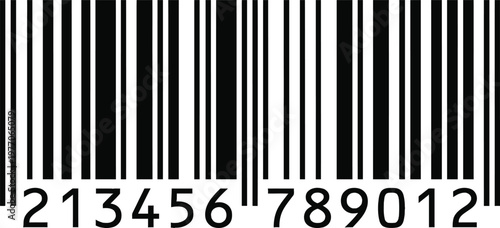 Barcode vector icon. Bar code black icon. Realistic barcode