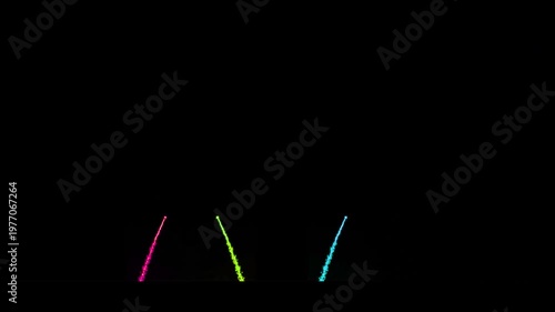 New Year Celebration Fireworks Explosion Seamless Loop with Alpha Channel