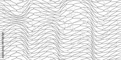 Fishing or soccer net. Repeated hexagon pattern. Black wired mesh texture isolated on white background. Metallic or fabric fence, cage or lattice structure. Vector graphic Illustration. eps 10