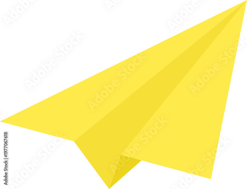 Yellow paper airplane