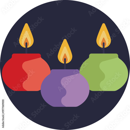 A cluster of small, shallow oil lamps with visible flames, symbolizing light, warmth, and spiritual rituals commonly seen during Indian festivals.