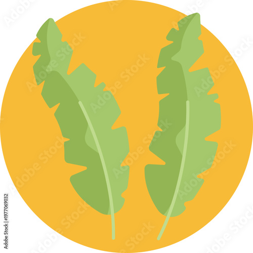 A stylized pair of leaves symbolizing nature, growth, and sustainability, commonly associated with India’s rich flora and eco-conscious traditions.