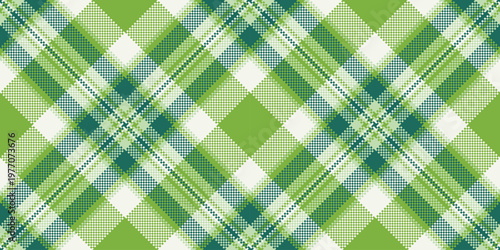 Online texture check vector, row background pattern fabric. Top tartan textile seamless plaid in lime and white colors.