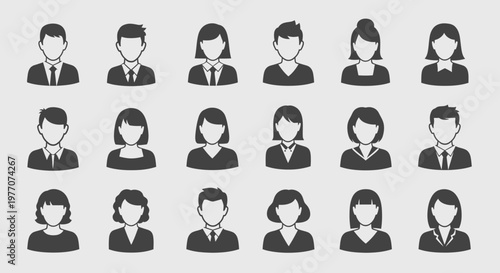 Diverse Business People Avatars, Professional Icons Set, User Profile Icons