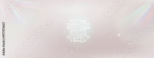 Nacre beige gradient background with pearl sparkle glitter and warm sun ray. Soft gradation vector with bokeh shimmer and radiant glow. Luminous background for luxury poster or beauty presentation.