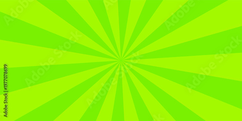 Cute and pop background illustration of concentrated lines with twinkling (yellow green)