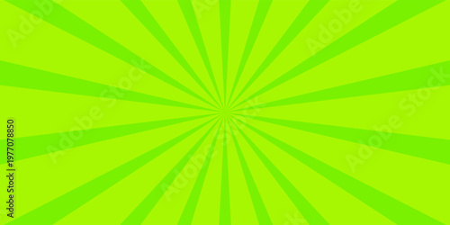 Cute and pop background illustration of concentrated lines with twinkling (yellow green)