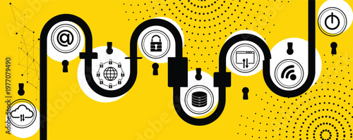 Future cyber technology design for business and internet project.