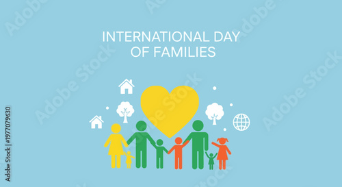 International Day of Families celebration concept.