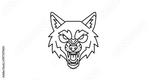 wolf head vector