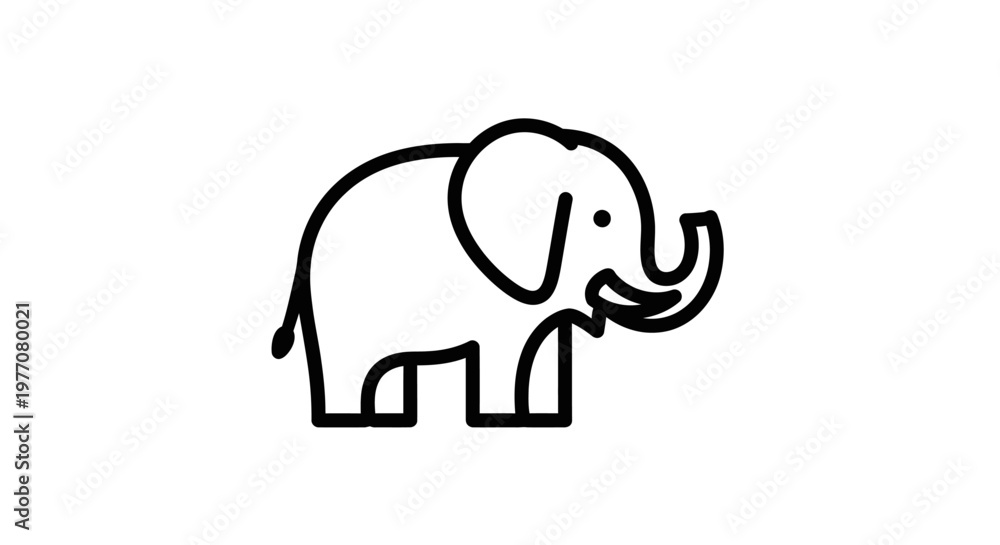 Fototapeta premium elephant silhouette vector
