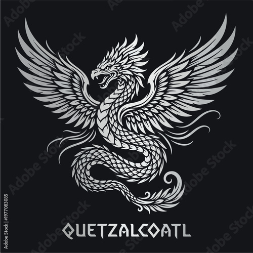 Quetzalcoatl Aztec Feathered Serpent.