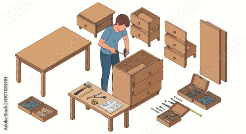 Furniture Assembly and Home Service Concept