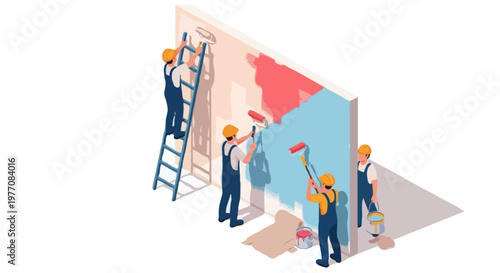 Wall Painting and Home Renovation Improvement Concept