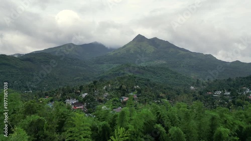 Aerial View of Misty Mountains in Wayanad Kerala India