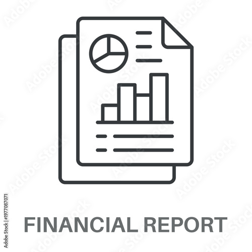 financial report icon simple style