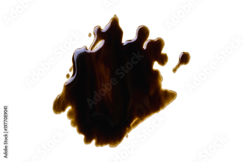 Oil stains isolated on a transparent background.