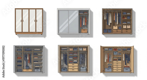 Modern Wardrobe Designs and Closet Organization Systems.