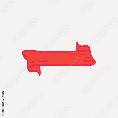 Red ribbon banner illustration vector