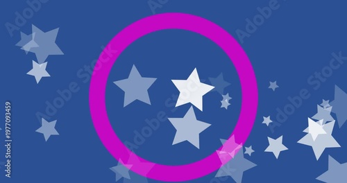 Animation of flag of italy blowing over floating social floating social floating social floating