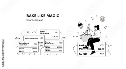 Baking Masterclass Pricing Table Layout With Chef For Culinary Website