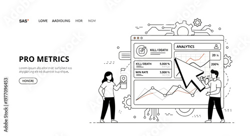 Professional esports gaming statistics analytics dashboard showing player win rate performance and kill death ratio metrics