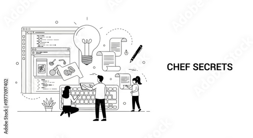 A set of new best chef secrets app web ui ux tool kits for work
