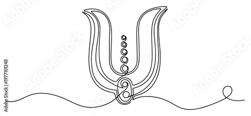 Photos Vaishnava tilak urdhva pundra symbol for hindu devotees in minimalist continuous