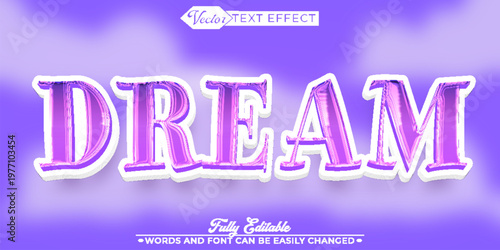 Dream Fantasy Night Imagination Magic Vector Fully Editable Smart Object Text Effect