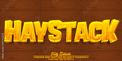  Haystack Farm Rustic Field Nature Vector Fully Editable Smart Object Text Effect